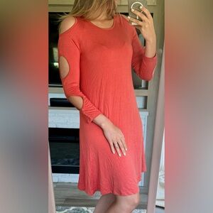 Simply Southern | Orange Cut Out Sleeve Dress | Size S